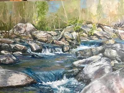 French broad river, Chimney Rock N.C.Availablecfrom Artist