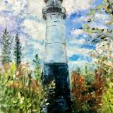 The Old Grand Island Lighthouse- Munising, Mi.-available through AuSable Artisan Village grilling Michigan
