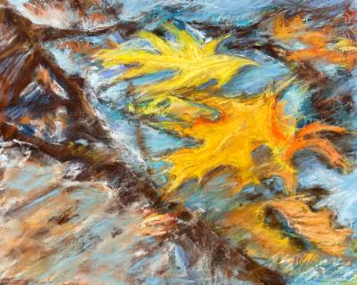 SOLD "Leaves in a Hurry" Framed Original SOLD "Leaves in a Hurry" Framed Original