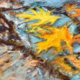 SOLD "Leaves in a Hurry"  Framed Original 